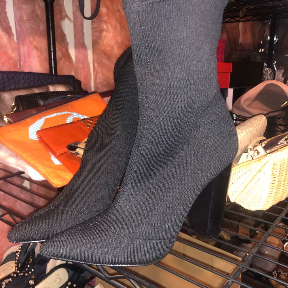 Black sock heels Siena